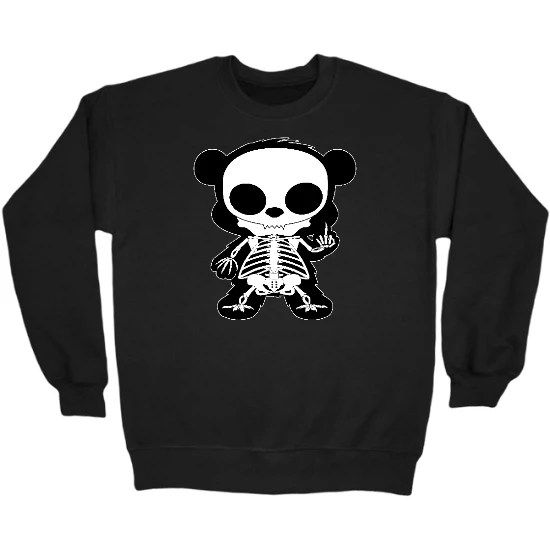 Bird Flipping Panda  Crewneck Sweatshirt