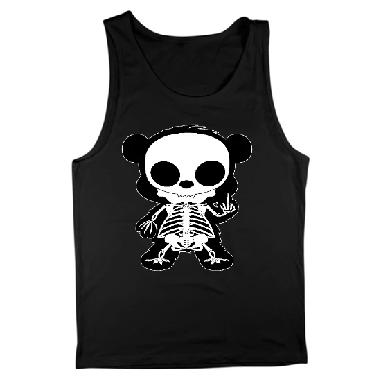 Bird Flipping Panda  Mens Tank Top