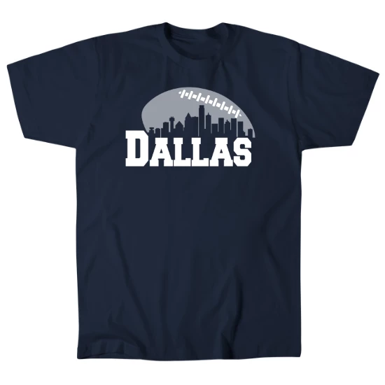 Dallas Football Skyline Fans Mens T-Shirt