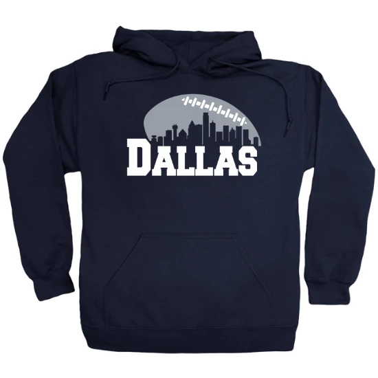 Dallas Football Skyline Fans Hoodie