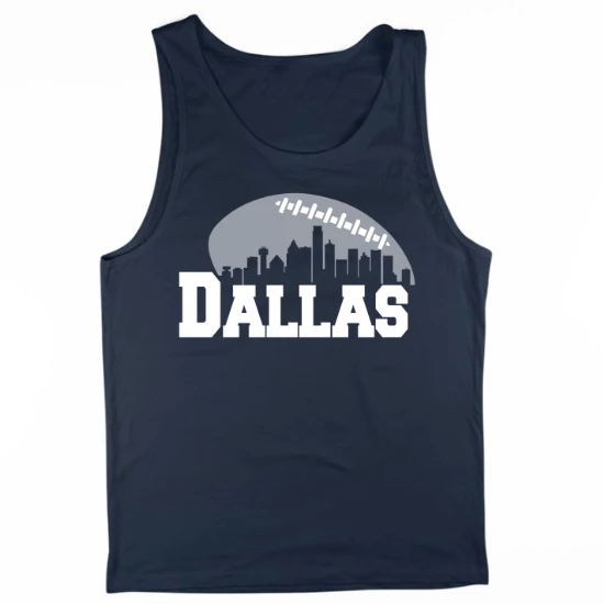 Dallas Football Skyline Fans Mens Tank Top