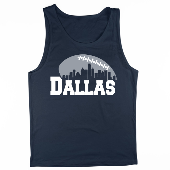 Dallas Football Skyline Fans Mens Tank Top