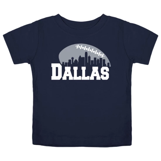 Dallas Football Skyline Fans Kids T-Shirt