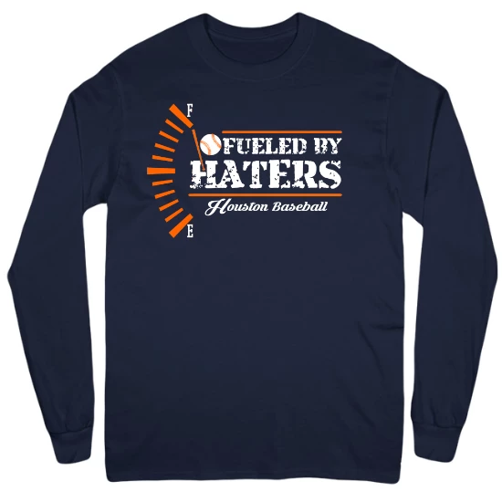 Fueled by Haters Houston Baseball Mens Long Sleeve T-Shirt