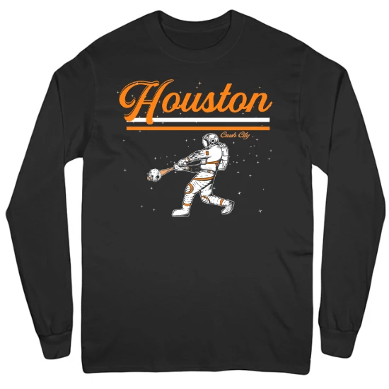 Houston Space Astronaut Baseball Mens Long Sleeve T-Shirt