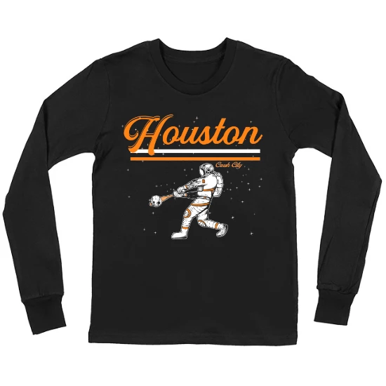 Houston Space Astronaut Baseball Kids Long Sleeve T-Shirt