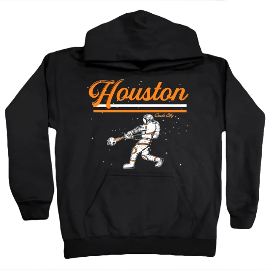 Houston Space Astronaut Baseball Kids Hoodie