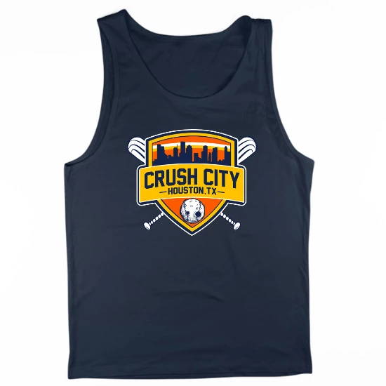 Houston Crush City Baseball Shield Mens Tank Top
