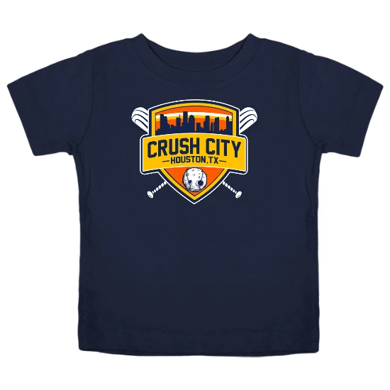 Houston Crush City Baseball Shield Kids T-Shirt