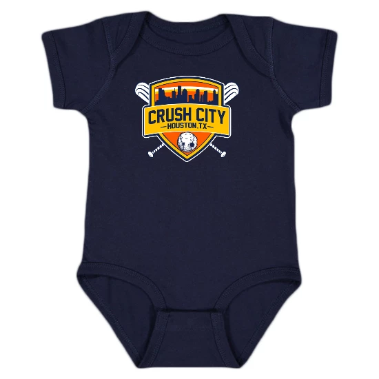 Houston Crush City Baseball Shield Onesie