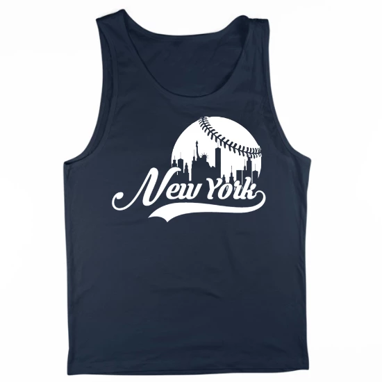 New York Baseball Fans Skyline Mens Tank Top