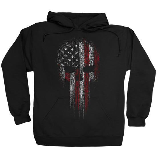 USA Flag Skull Patriotic  Hoodie