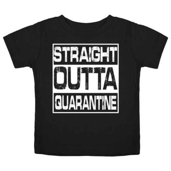 Coronavirus COVID-19 Straight Outta Quarantine Kids T-Shirt