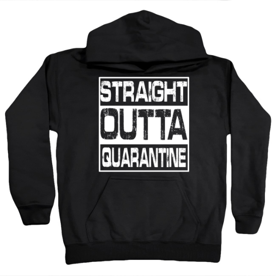 Coronavirus COVID-19 Straight Outta Quarantine Kids Hoodie