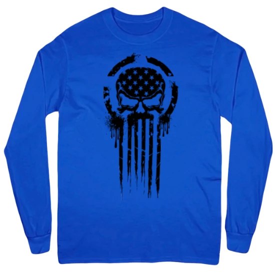 American Reaper Patriotic Mens Long Sleeve T-Shirt