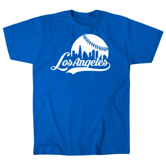 Los Angeles Skyline Baseball  Mens T-Shirt