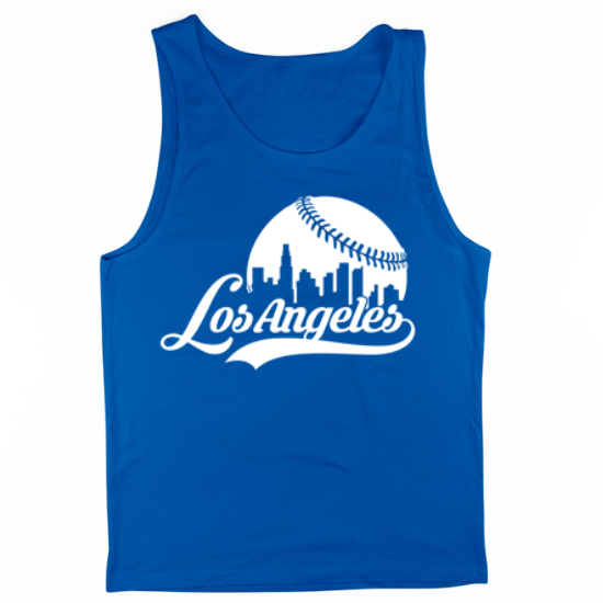 Los Angeles Skyline Baseball  Mens Tank Top