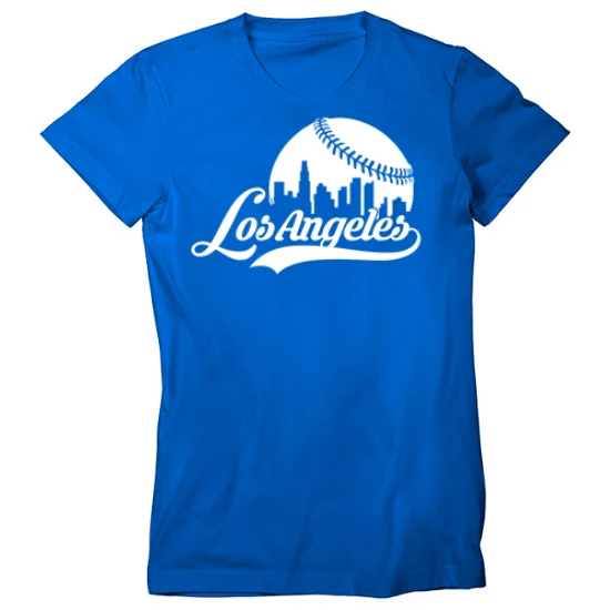 Los Angeles Skyline Baseball  Womens T-Shirt