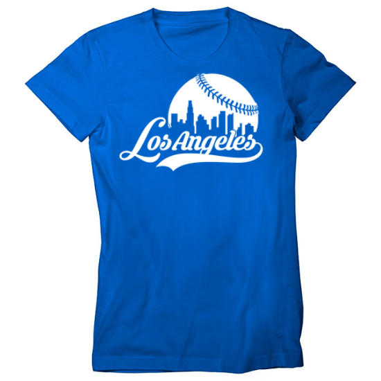 Los Angeles Skyline Baseball  Womens T-Shirt