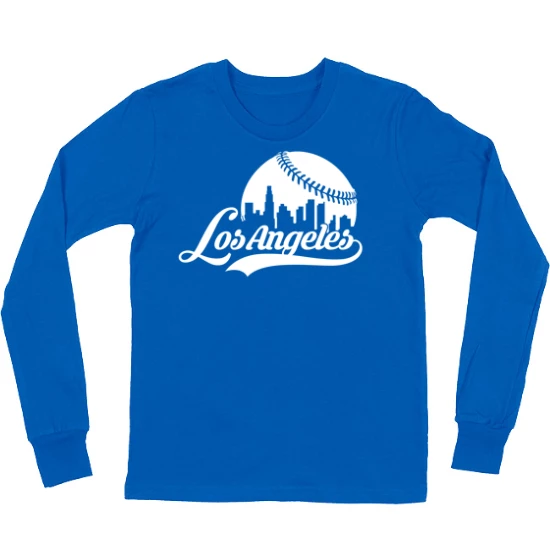 Los Angeles Skyline Baseball  Kids Long Sleeve T-Shirt