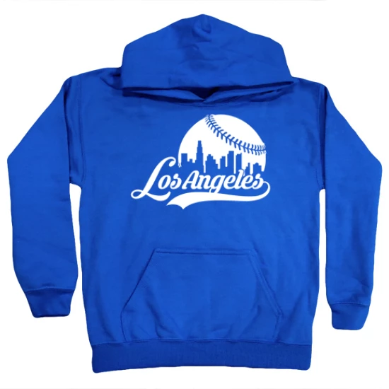 Los Angeles Skyline Baseball  Kids Hoodie