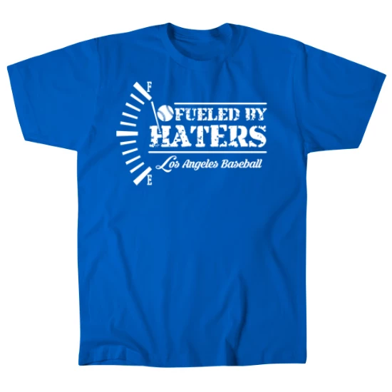 Los Angeles Baseball Fueled by Haters Mens T-Shirt