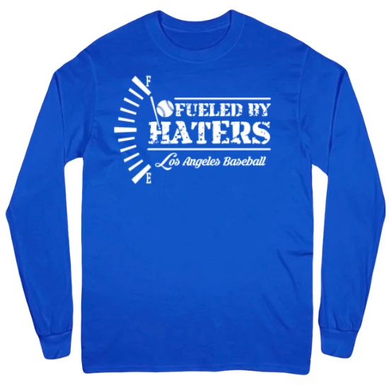 Los Angeles Baseball Fueled by Haters Mens Long Sleeve T-Shirt
