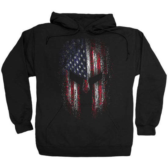 American Warrior Spartan Patriotic Hoodie
