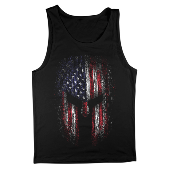 American Warrior Spartan Patriotic Mens Tank Top