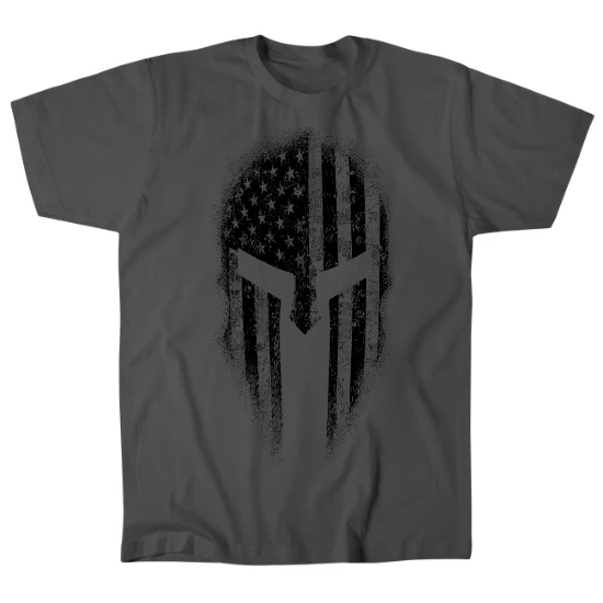 Patriotic American Spartan Warrior Mens T-Shirt