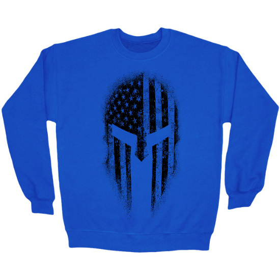 Patriotic American Spartan Warrior Crewneck Sweatshirt