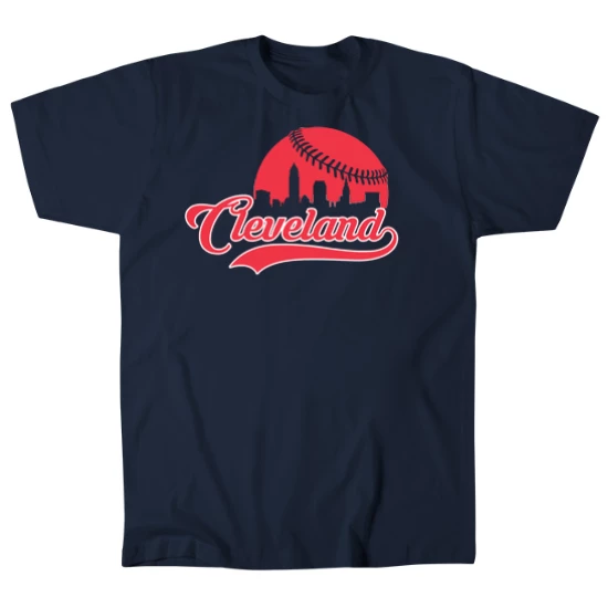 Cleveland Baseball Skyline Fans Mens T-Shirt