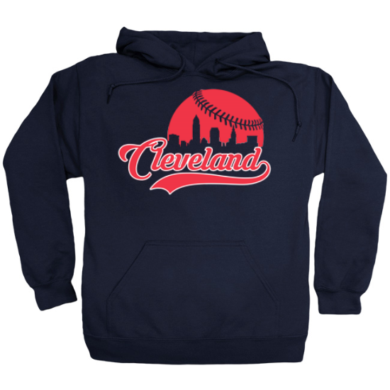 Cleveland Baseball Skyline Fans Hoodie