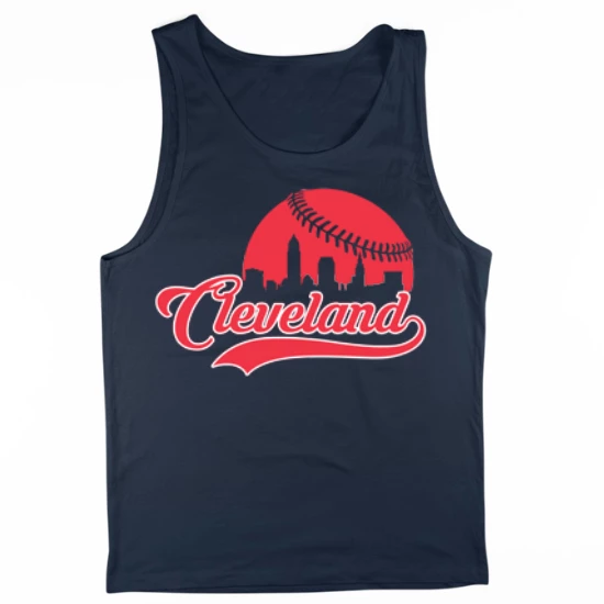 Cleveland Baseball Skyline Fans Mens Tank Top