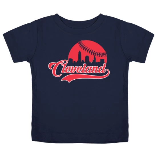 Cleveland Baseball Skyline Fans Kids T-Shirt