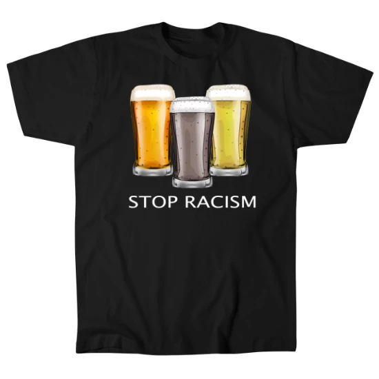 St Patricks Stop Racism Beer Mens T-Shirt