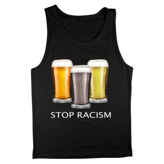 St Patricks Stop Racism Beer Mens Tank Top