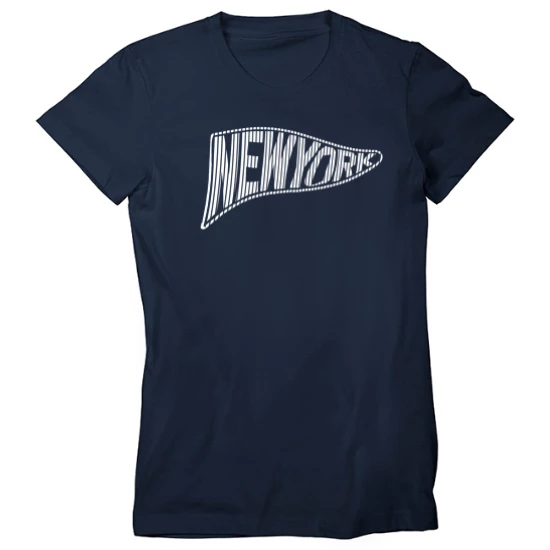 New York Baseball Pennant Womens T-Shirt