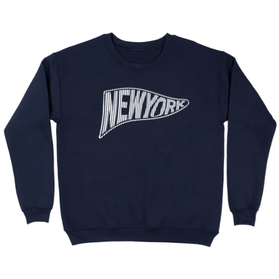 New York Baseball Pennant Kids Crewneck Sweatshirt