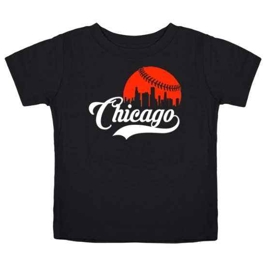 Chicago Baseball Skyline  Kids T-Shirt