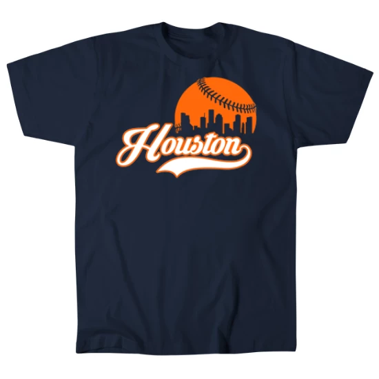 Houston Baseball Skyline Mens T-Shirt