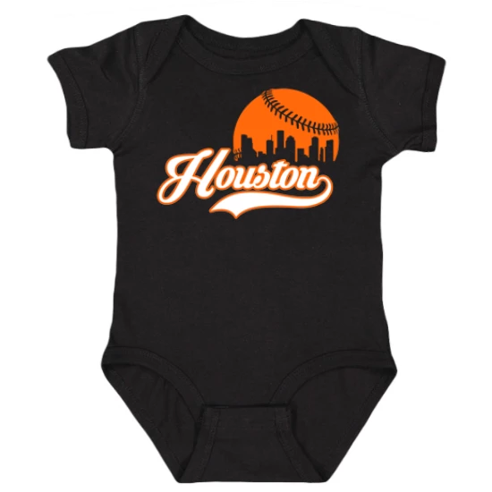 Houston Baseball Skyline Onesie