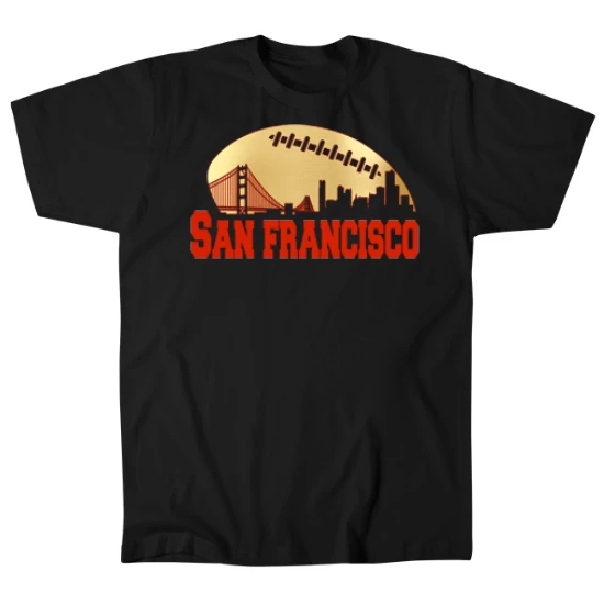 San Francisco Football Skyline Mens T-Shirt