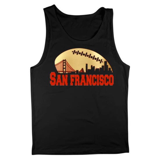 San Francisco Football Skyline Mens Tank Top
