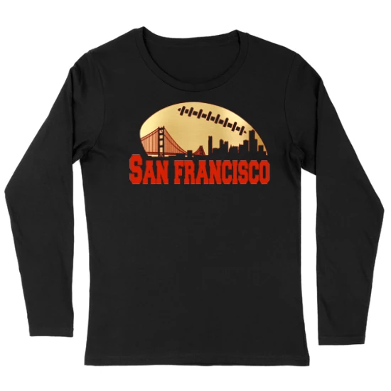 San Francisco Football Skyline Womens Long sleeve T-Shirt