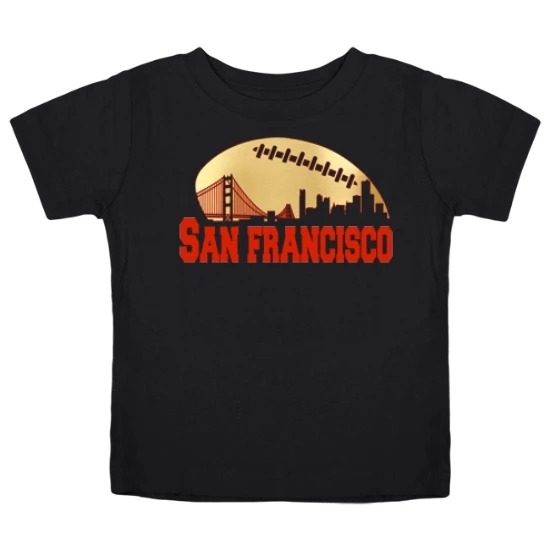 San Francisco Football Skyline Kids T-Shirt