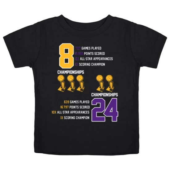 Kobe Career Stats Tribute Kids T-Shirt