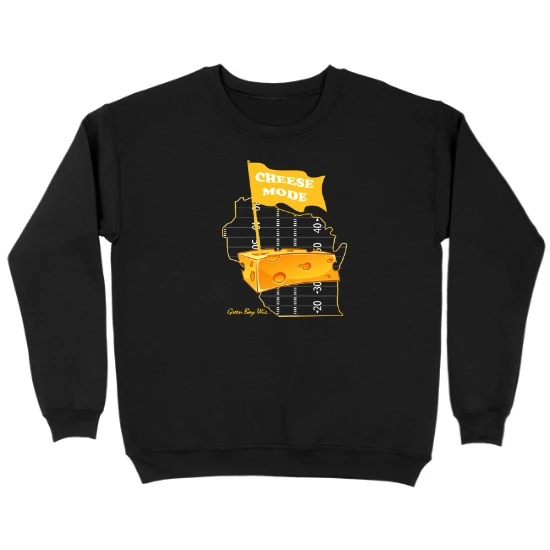 Cheese Mode Green Bay Football  Kids Crewneck Sweatshirt