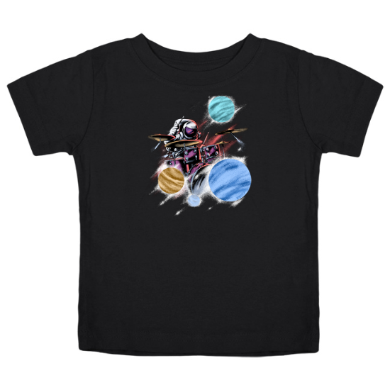 Astronaut Space Drummer Kids T-Shirt