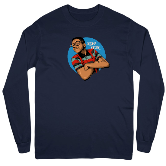 Original Hipster Urkel Mens Long Sleeve T-Shirt